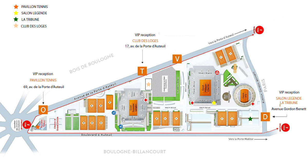 Roland Garros Location In Paris Map United States Map