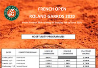 2020 Roland Garros – French Open 2020 Official Hospitality